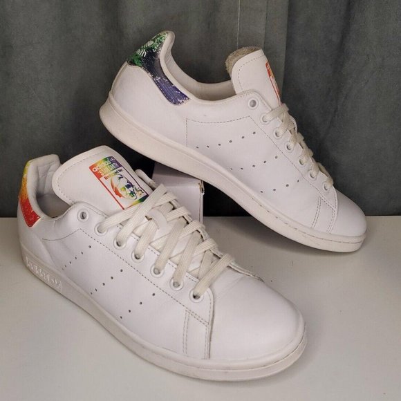 adidas Other - Adidas Stan Smith Rainbow Splatter LGBTQ Pride Trainers Men's 8.5, Women's 9.5